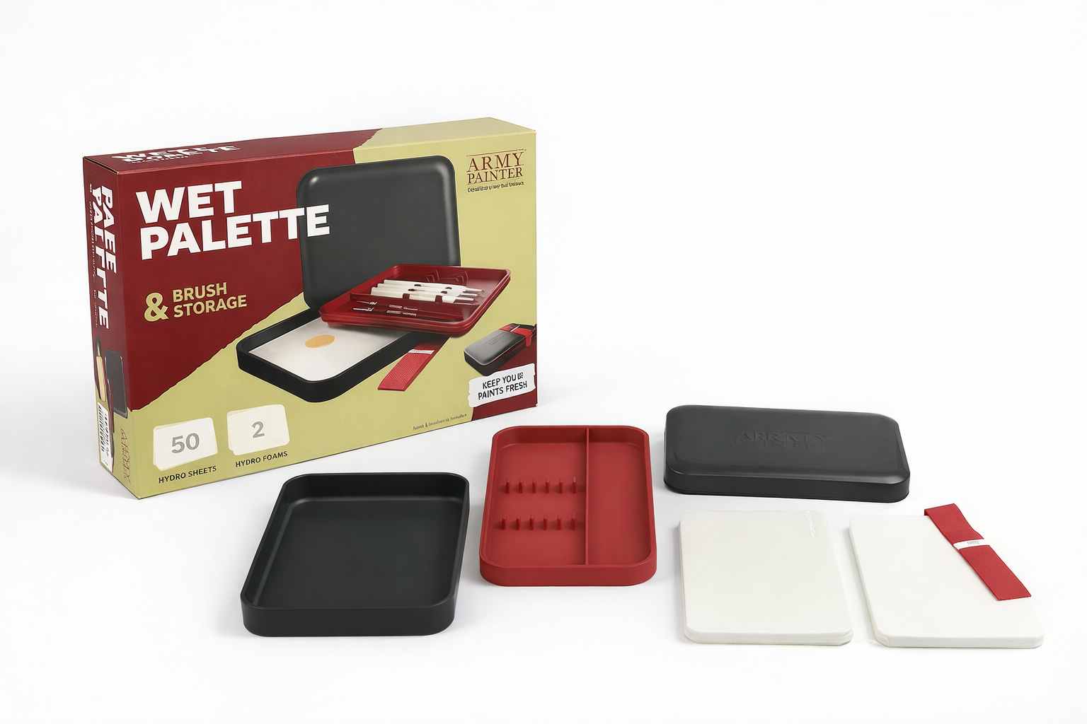 Army painter wet palette components