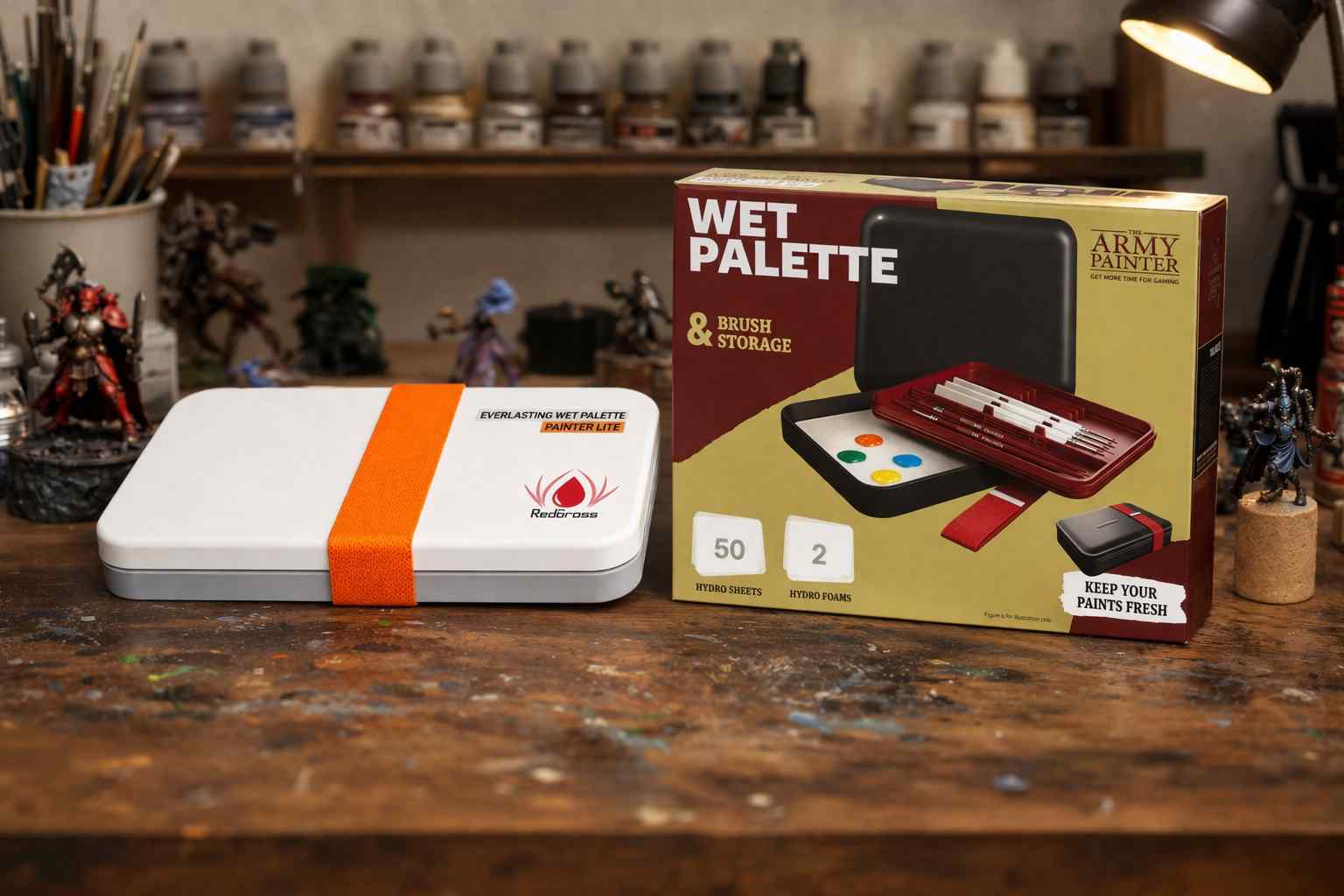 wet palette for miniatures in 2026 — Army Painter and Redgrass Games Painter Lite compared