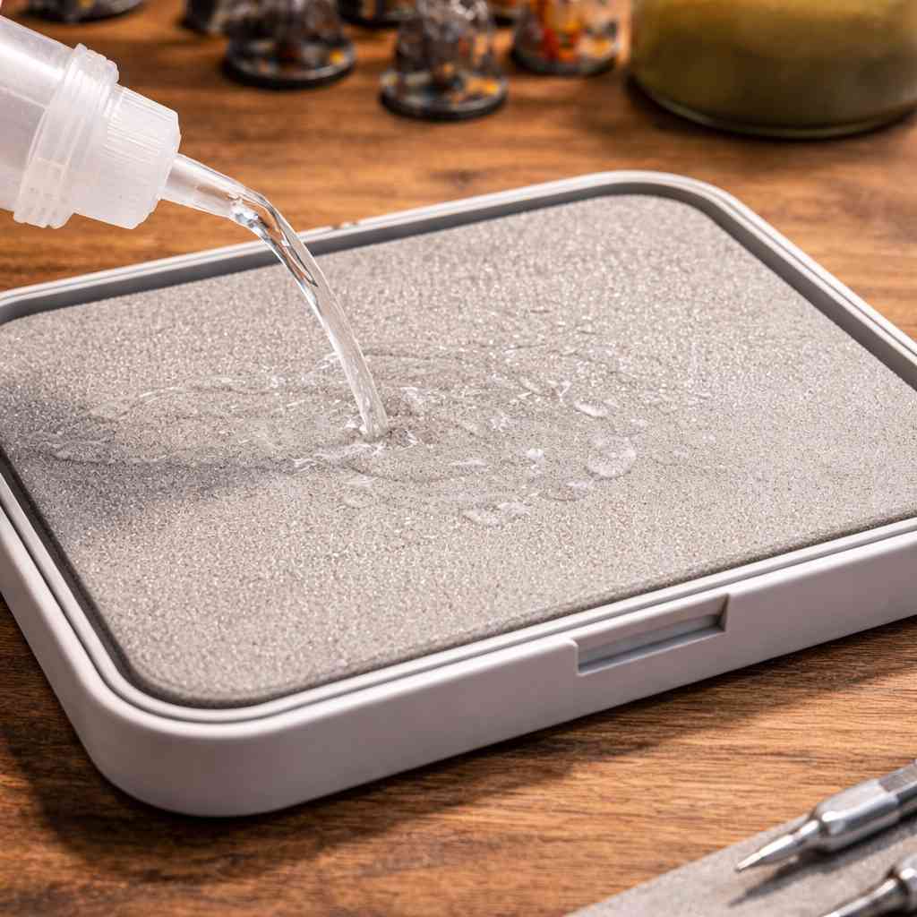 Redgrass Games Painter Lite foam pad setup with water